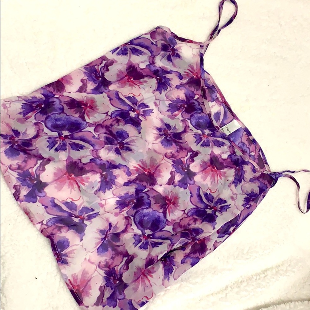 Floral Chiffon Top xs